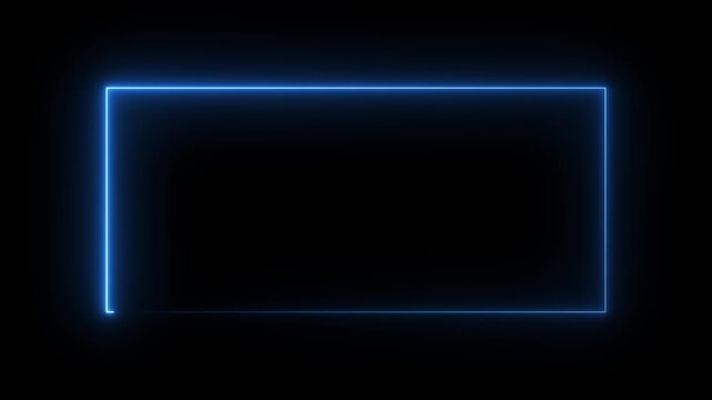 White neon frame animation, glowing light border, bright rectangular neon outline, soft electric shine edge, clean alpha background, minimal light box effect, futuristic neon border loop. 4K