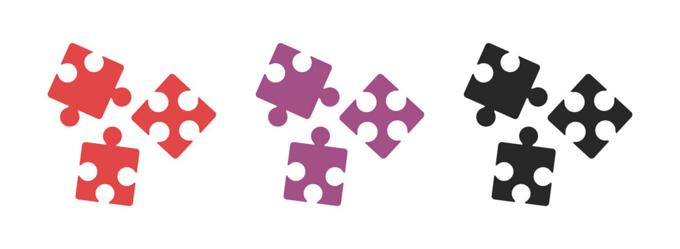 Puzzle. Puzzle pieces. Vector hand-drawn illustration isolated on white background.