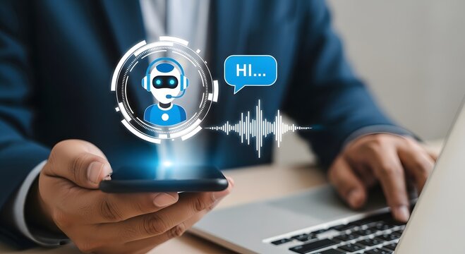 Ai chatbot technology concept for virtual assistant and customer support automation solution online now