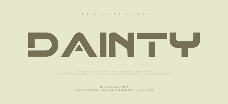 Dainty typography design with modern font style