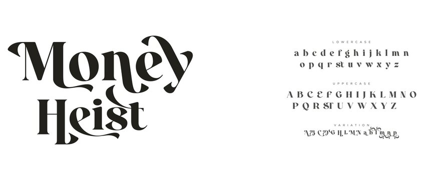 Money Heist Typography Font Style