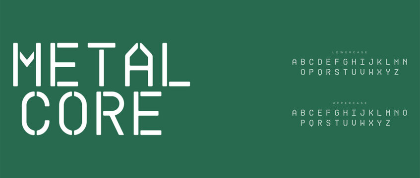 Metal Core Typography on Green Background