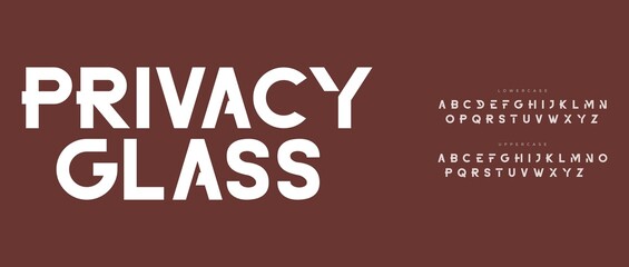 Fototapeta premium Privacy Glass Typography and Alphabet Letters