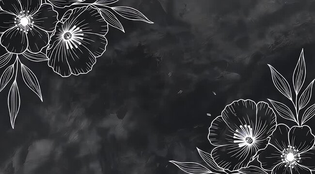 Elegant Floral Design on Dark Textured Background