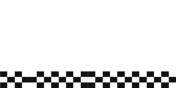 A black screen with a checkered pattern at the bottom edge