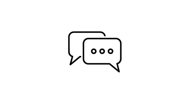 Communication Bubbles: Simple yet effective illustration of speech bubbles, ready to symbolize conversation, dialogue, and ideas.