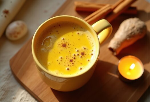 Turmeric Golden Milk Latte Holistic Wellness Studio Aroma Invigorating Natural Healing Mix Blend