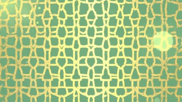 Green and gold geometric pattern background