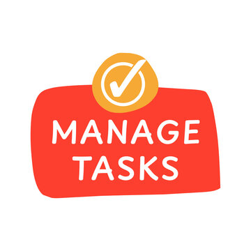 Task Management Icon with Check Mark &ndash; Productivity, To-Do List, Workflow Organization Concept Illustration