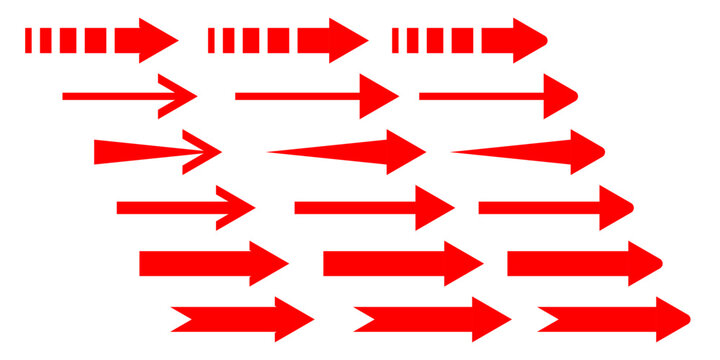 Short arrow vector icon. Isolated design element