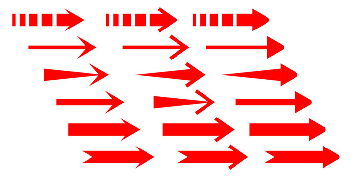 Short arrow vector icon. Isolated design element