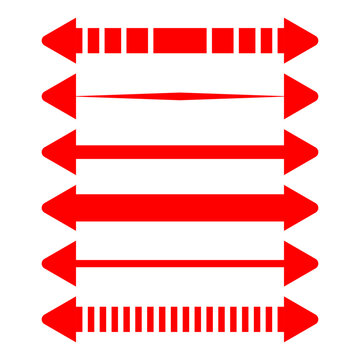 Short arrow vector icon. Isolated design element