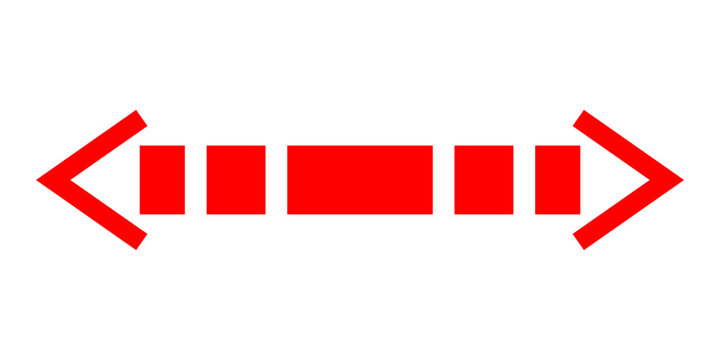 Short arrow vector icon. Isolated design element