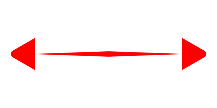 Short arrow vector icon. Isolated design element