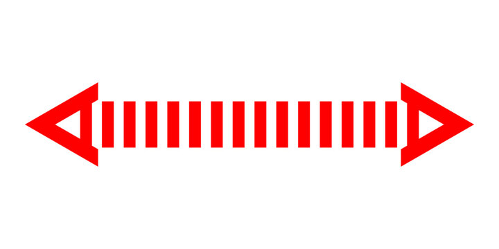 Short arrow vector icon. Isolated design element