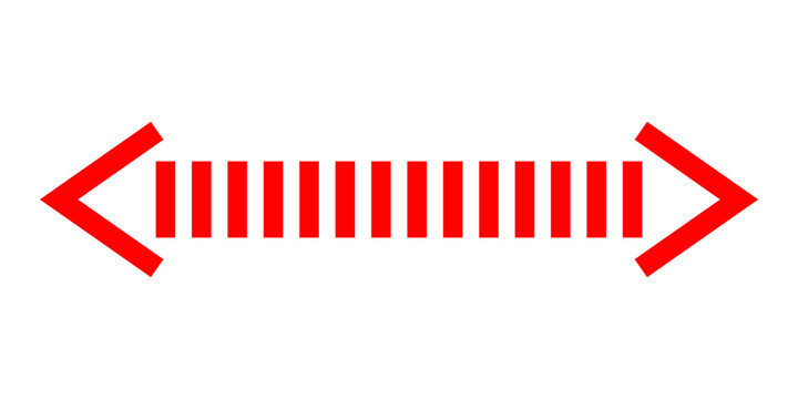 Short arrow vector icon. Isolated design element