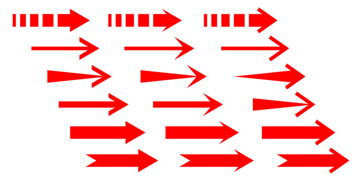 Short arrow vector icon. Isolated design element