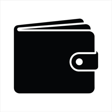 Vector illustration of a business wallet with money and credit cards featuring a sleek web icon design for a digital briefcase or portfolio folder