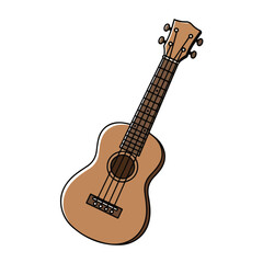Fototapeta premium Acoustic Guitar Floating at Tilt