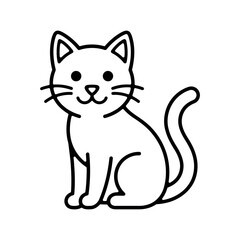 Simple black line of a sitting cat simple black line sitting cat © Pike Studio