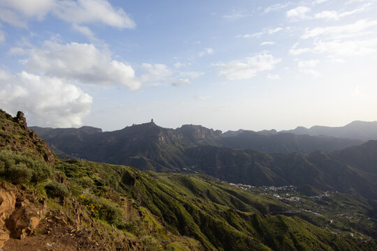 mountain landscape with clouds, Roque Nublo