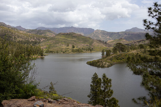 lake and mountains
