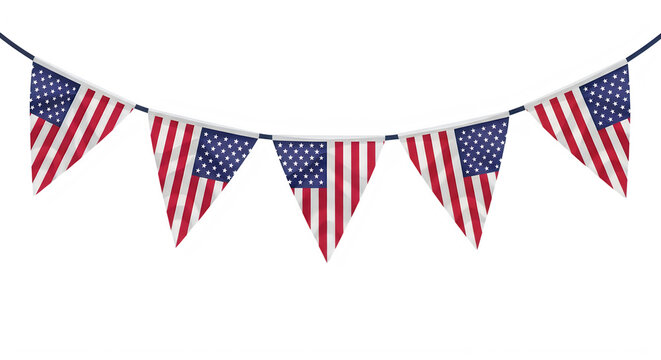 Festive american flag bunting for flag day celebrations patriotic decor and independence day