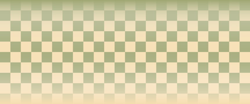 Marble checkerboard background green with gradient frame in hippie 70s style diner pattern