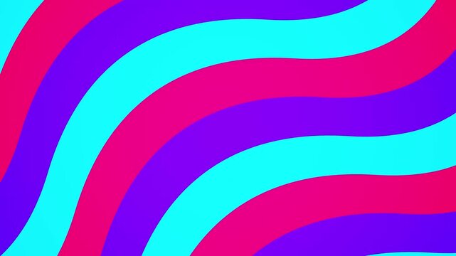 Vibrant Diagonal Wavy Stripes Seamless Animated Loop Background