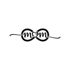 Obraz premium Infinity love mom icon for family care