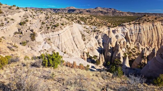 Aerial View of Tent Rock Formations in Kasha-Katuwe Tent Rocks National Monument New Mexico