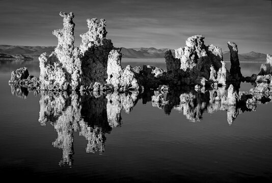 Mono Lake, black and white
