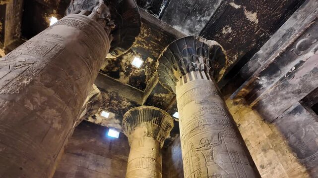 A view from the Edfu Temple in Edfu, Egypt.