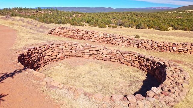Ancestral Puebloan and Pecos Ruins at Pecos National Historical Park New Mexico