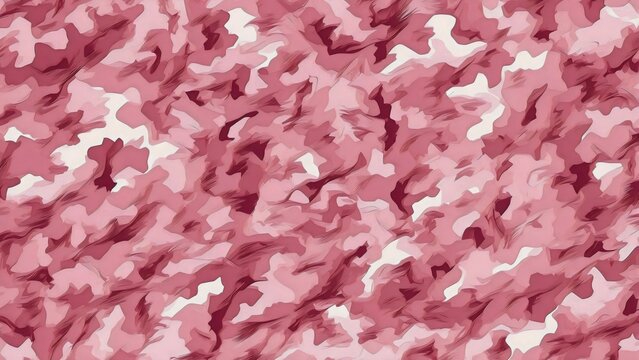 A dynamic abstract pattern of swirling pink and white shapes creates a visually stimulating and modern design.