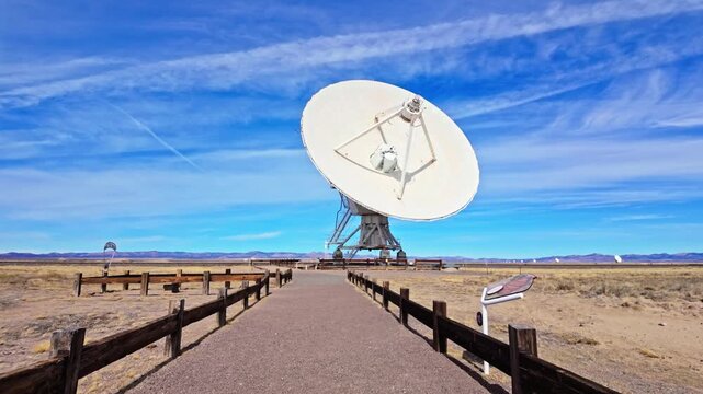 Radio Telescope Dish Close Up at Very Large Array New Mexico
