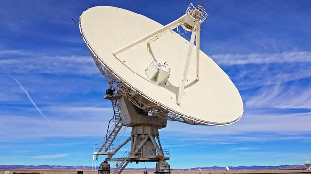 Radio Telescope Dish Close Up at Very Large Array New Mexico