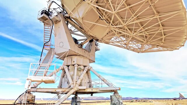 Radio Telescope Dish Close Up at Very Large Array New Mexico