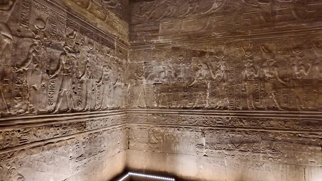 A view from the Edfu Temple in Edfu, Egypt.