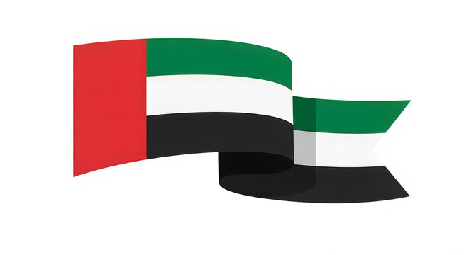 Uae flag waving celebrating national pride and flag day in the united arab emirates