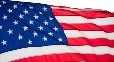 Obraz premium Celebrating flag day close up of a waving american flag patriotic symbolism