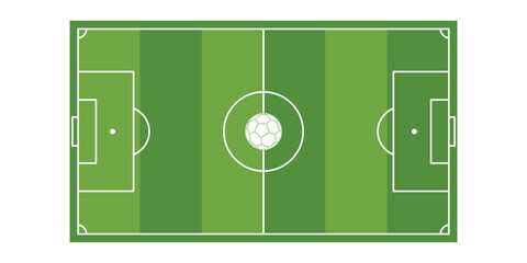 soccer field. Grass football soccer field with soccer ball vector illustration © pk bain