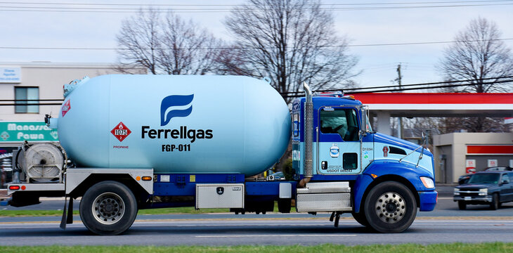 Ferrellgas  propane company truck, Virginia, USA