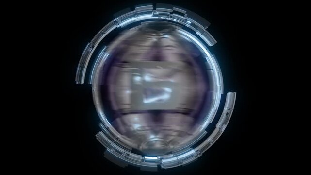 Futuristic countdown interface HUD Digital decoding or 10 to 0. 