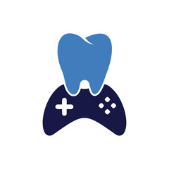 Dental Game Logo Icon Design. Tooth And Console vector logo design.  © Ahmed
