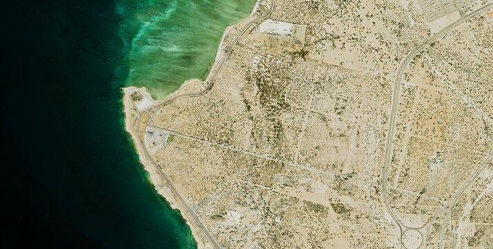 Kish Island Satellite View Iran Persian Gulf Resort