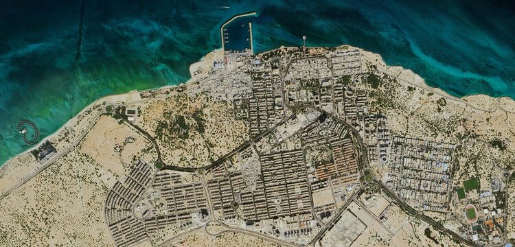 Kish Island Satellite View Iran Persian Gulf Resort