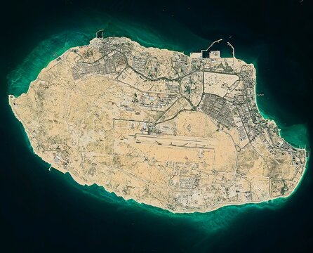 Kish Island Satellite View Iran Persian Gulf Resort