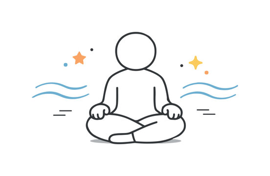 Black and white standing silhouette with illuminated lightbulb head, bold orange starburst positioned directly behind the bulb, zigzag lightning shapes and