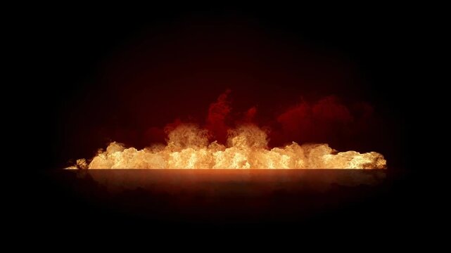fire burning in the fireplace with dim reflection floor
